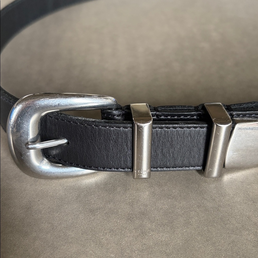CELINE Western belt 25mm size 80 - Picture 3 of 8